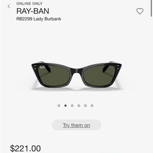 BNWOT Rayban (Ray-ban) lady Burbank sunglasses (RB2299)